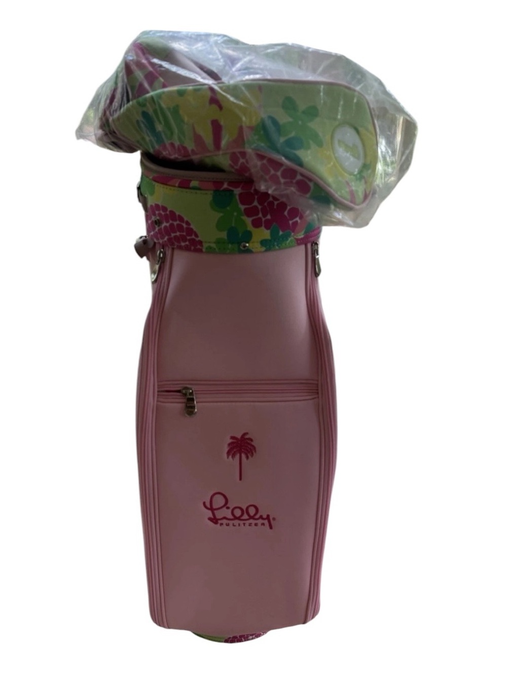 Vintage Ultra rare Lilly Pulitzer Pink Golf Bag With Headcovers NEW!
